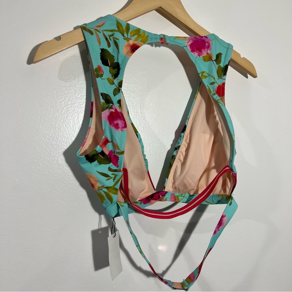 Nanette Lepore Floral Bikini Top Size 10 - Picture 10 of 12